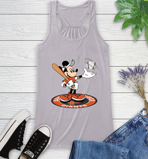 MLB Baseball San Francisco Giants Cheerful Mickey Disney Shirt Racerback Tank 5