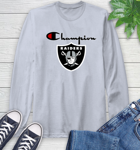 NFL Football Oakland Raiders Champion Shirt Long Sleeve T-Shirt 4