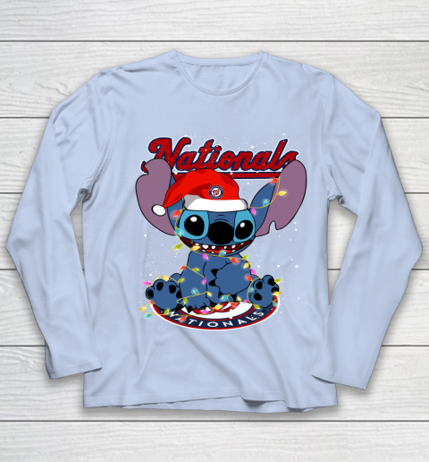 Washington Nationals MLB noel stitch Baseball Christmas Youth Long Sleeve 5