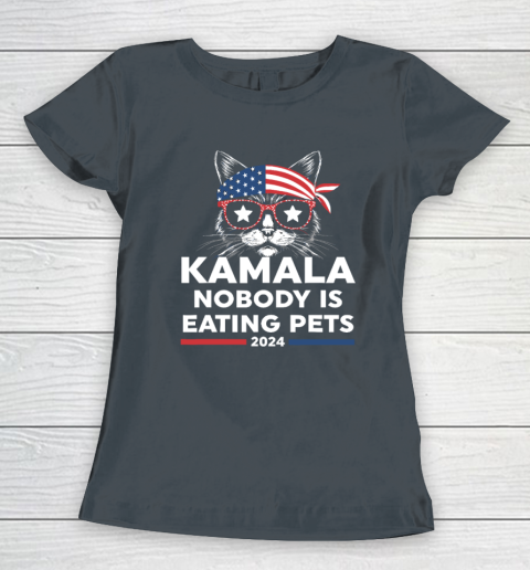 Harris Walz 2024  Nobody Is Eating Pets Women's T-Shirt 3