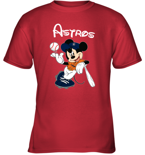 Baseball Mickey Team Houston Astros Youth T-Shirt 