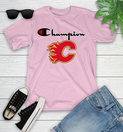NHL Hockey Calgary Flames Champion Shirt Youth T-Shirt 7