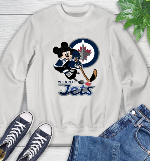 NHL Winnipeg Jets Mickey Mouse Disney Hockey T Shirt Sweatshirt