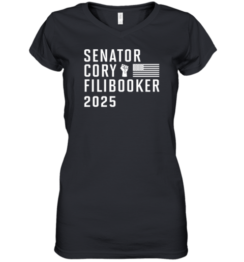 Senator Filibooker Booker Premium Women's V-Neck T-Shirt Senator Filibooker Booker Premium Women's V-Neck T-Shirt
