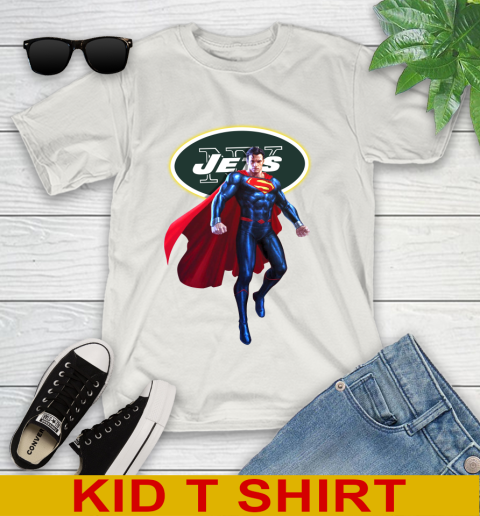 NFL Superman DC Sports Football New York Jets Youth T-Shirt 12