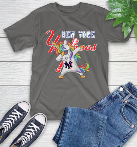 New York Yankees MLB Baseball Funny Unicorn Dabbing Sports T-Shirt 9
