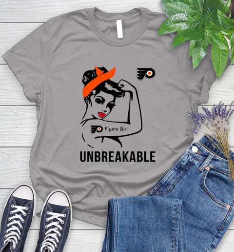 NHL Philadelphia Flyers Girl Unbreakable Hockey Sports Women's T-Shirt 3