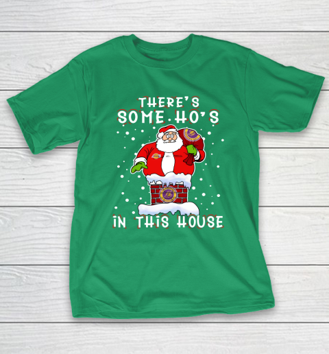 Los Angeles Lakers Christmas There Is Some Hos In This House Santa Stuck In The Chimney NBA T-Shirt 5