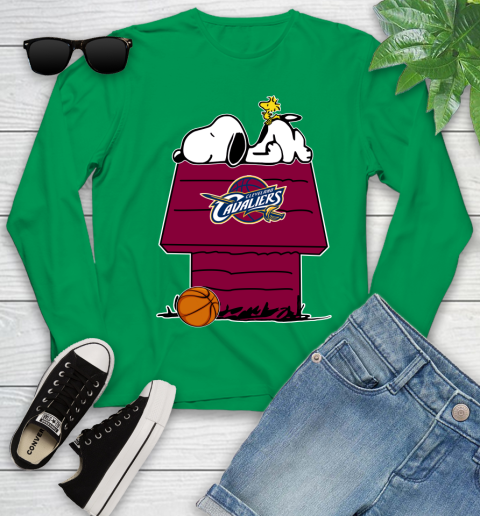 Cleveland Cavaliers NBA Basketball Snoopy Woodstock The Peanuts Movie Youth Long Sleeve 6