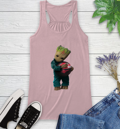 NBA Groot Guardians Of The Galaxy Basketball Sports Houston Rockets Racerback Tank 11