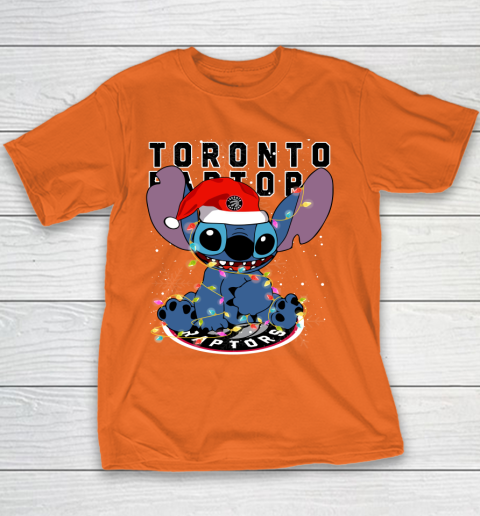 Toronto Raptors NBA noel stitch Basketball Christmas Youth T-Shirt 3