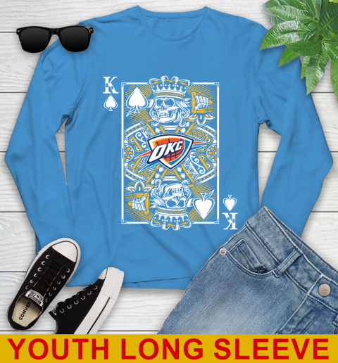 Oklahoma City Thunder NBA Basketball The King Of Spades Death Cards Shirt Youth Long Sleeve 8