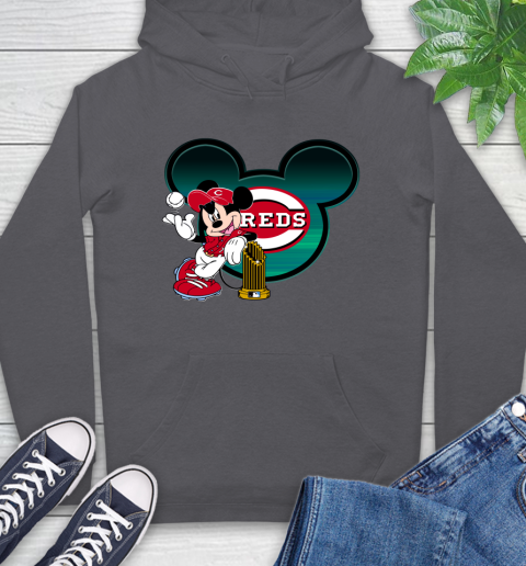 MLB Cincinnati Reds The Commissioner's Trophy Mickey Mouse Disney Hoodie 7