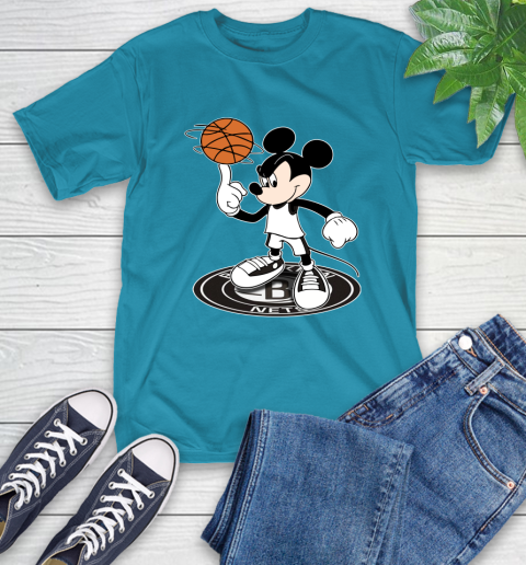 NBA Basketball Brooklyn Nets Cheerful Mickey Disney Shirt T-Shirt 9