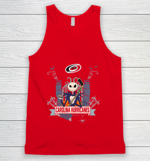 NHL Carolina Hurricanes Hockey Jack Skellington Halloween Tank Top 5