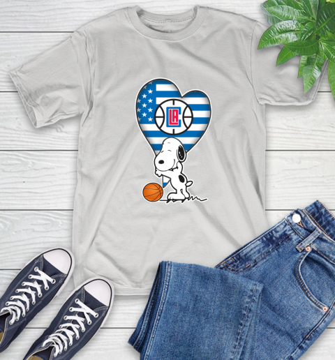 LA Clippers NBA Basketball The Peanuts Movie Adorable Snoopy T-Shirt
