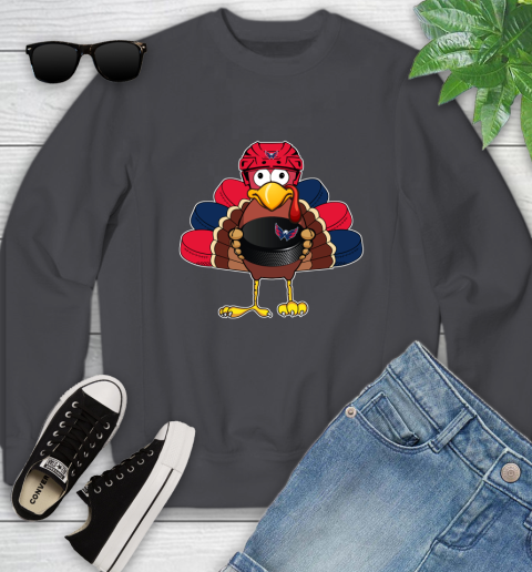 Washington Capitals Turkey Thanksgiving Day Youth Sweatshirt 6