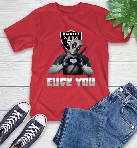 NHL Oakland Raiders Deadpool Love You Fuck You Football Sports T-Shirt 11