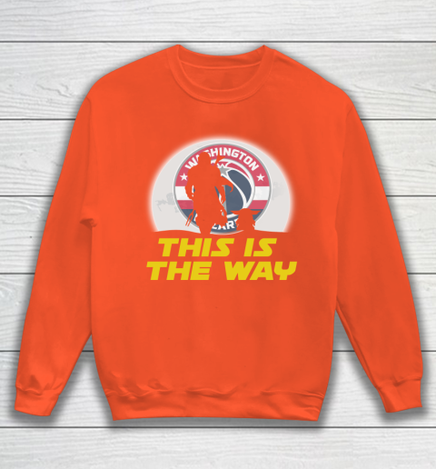 Washington Wizards NBA Basketball Star Wars Yoda And Mandalorian This Is The Way Sweatshirt 3