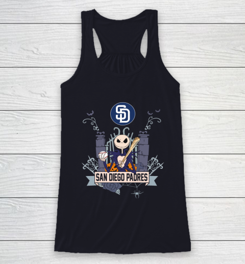 MLB San Diego Padres Baseball Jack Skellington Halloween Racerback Tank 7
