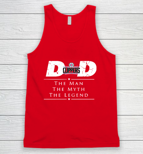 LA Clippers NBA Basketball Dad The Man The Myth The Legend Tank Top - Image 6