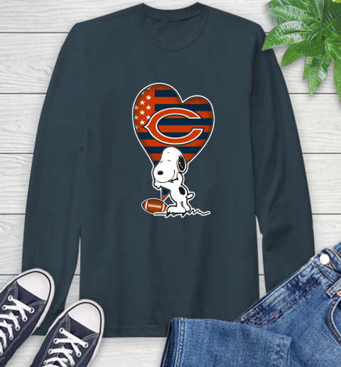 Chicago Bears NFL Football The Peanuts Movie Adorable Snoopy Long Sleeve T-Shirt 8