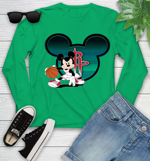 NBA Houston Rockets Mickey Mouse Disney Basketball Youth Long Sleeve 6
