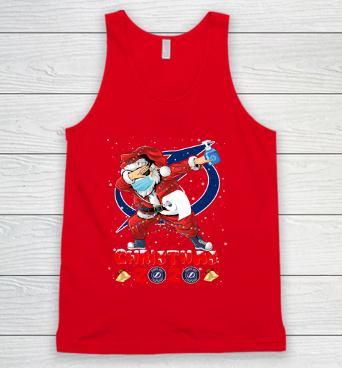 Tampa Bay Lightning Funny Santa Claus Dabbing Christmas 2020 NHL Tank Top 5