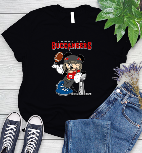 NFL Tampa Bay Buccaneers Mickey Mouse Disney Super Bowl Football T Shirt Women's T-Shirt 2