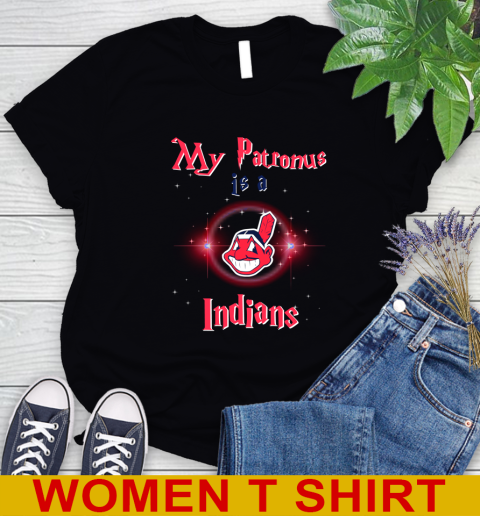 MLB Baseball Harry Potter My Patronus Is A Cleveland Indians Women's T-Shirt
