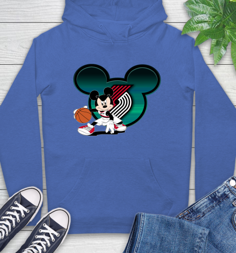 NBA Portland Trail Blazers Mickey Mouse Disney Basketball Hoodie 9