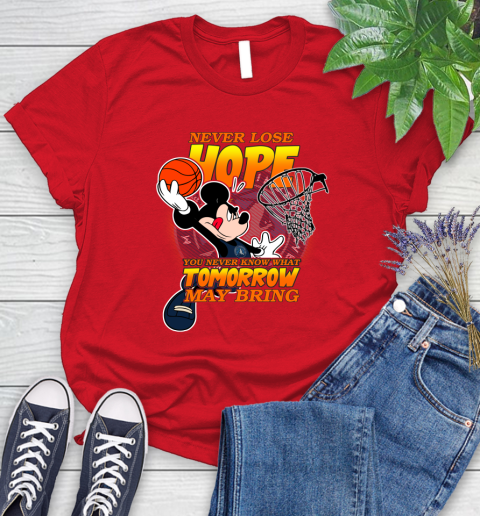 Minnesota Timberwolves NBA Basketball Mickey Disney Never Lose Hope Women's T-Shirt 13