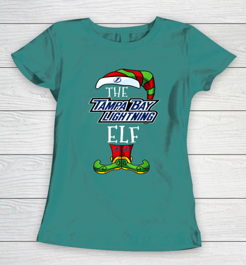 Tampa Bay Lightning Christmas ELF Funny NHL Women's T-Shirt 10