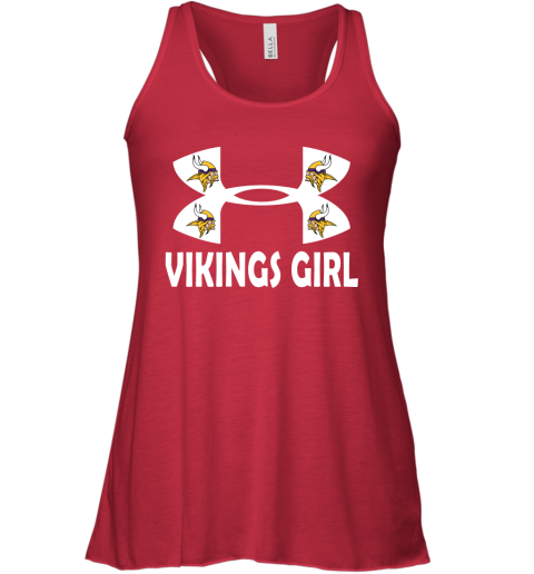 NFL Minnesota Vikings Girl Under Armour Football Sports EWWqmvj9kY4 flowy tank 32 95 151514 front red