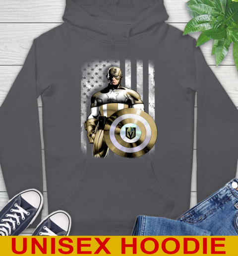 Vegas Golden Knights NHL Hockey Captain America Marvel Avengers American Flag Shirt Hoodie 7
