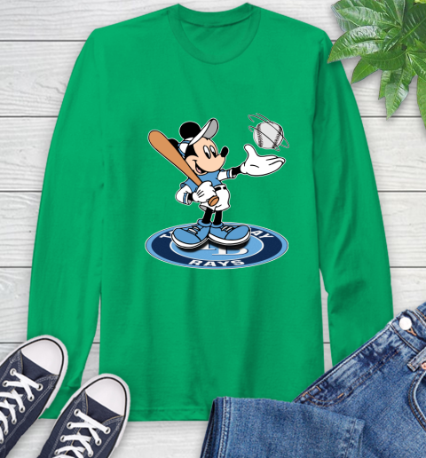 MLB Baseball Tampa Bay Rays Cheerful Mickey Disney Shirt Long Sleeve T-Shirt 8