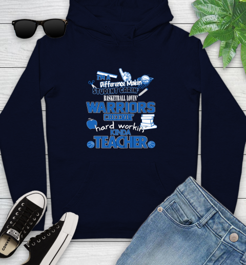 Golden State Warriors NBA I'm A Difference Making Student Caring Basketball Loving Kinda Teacher Youth Hoodie 3