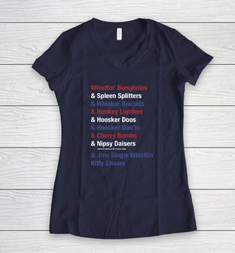 Whistlin' Bungholes & Cherry Bombs Joe Dirt Fireworks Women's V-Neck T-Shirt 7
