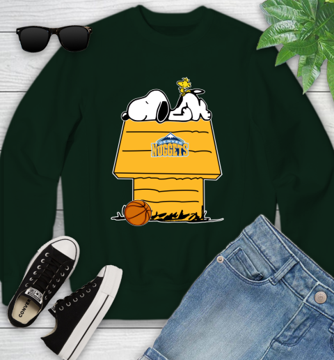 Denver Nuggets NBA Basketball Snoopy Woodstock The Peanuts Movie Youth Sweatshirt 10