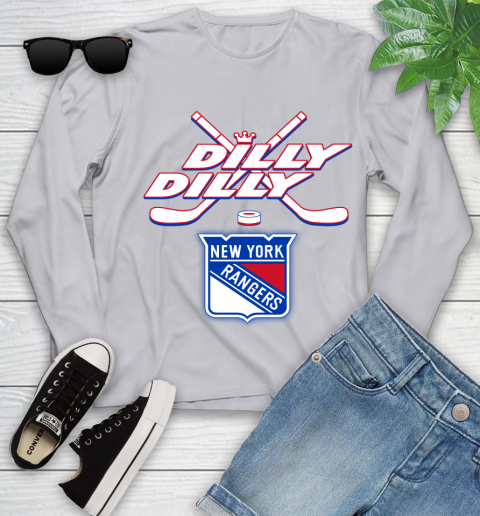NHL New York Rangers Dilly Dilly Hockey Sports Youth Long Sleeve 5
