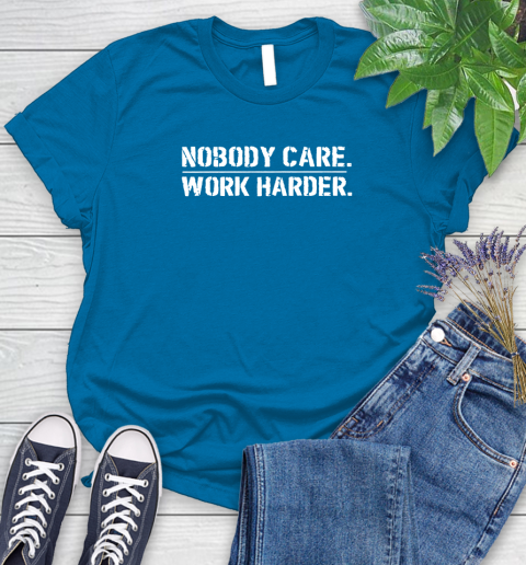 Lamar Jackson Nobody Cares Work Harder Women's T-Shirt 10