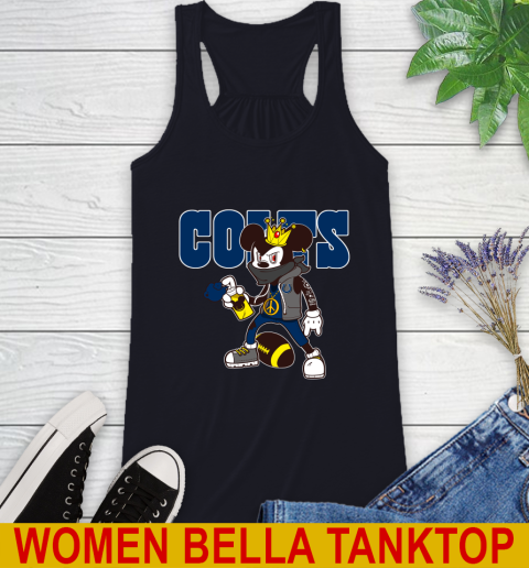 Indianapolis Colts NFL Football Mickey Peace Sign Sports Racerback Tank 10