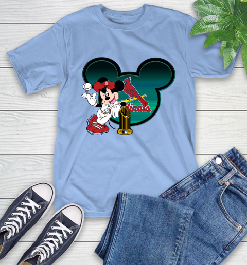MLB St.Louis Cardinals The Commissioner's Trophy Mickey Mouse Disney T-Shirt 11