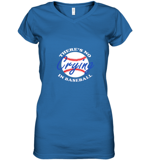 saby womens vintage there39 s no crying in baseball funny baseball sayings women v neck t shirt 39 front royal