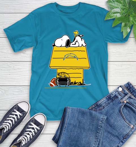 Los Angeles Chargers NFL Football Snoopy Woodstock The Peanuts Movie T-Shirt 8