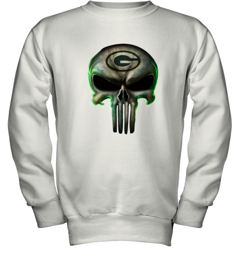 Green Bay Packers The Punisher Mashup Football Youth Sweatshirt