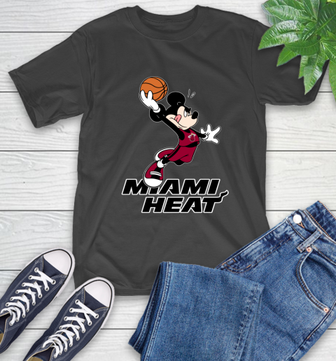 NBA Basketball Miami Heat Cheerful Mickey Mouse Shirt T-Shirt