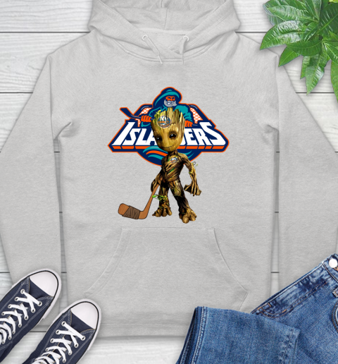 New York Islanders NHL Hockey Groot Marvel Guardians Of The Galaxy Hoodie