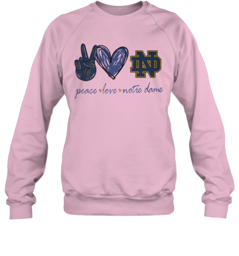 pink notre dame sweatshirt