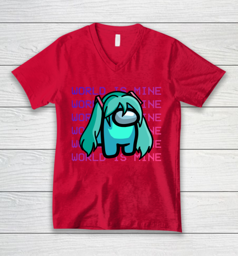 Among Us Shirt Hatsune Miku Imposter V-Neck T-Shirt 6